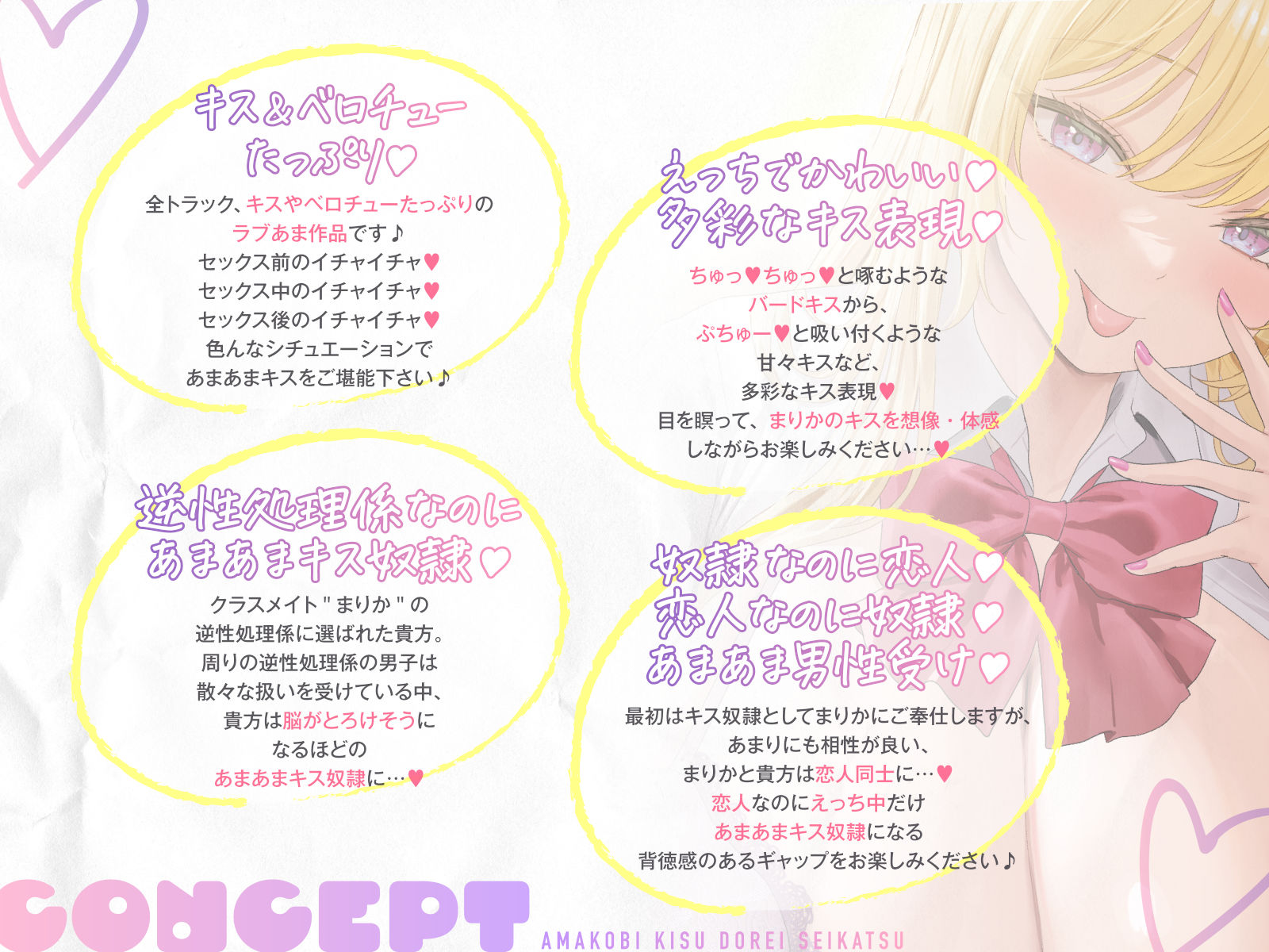 【い〜っぱいキス】ド変態ギャルとのあま媚びキス奴●性活？〜逆性処理係に選ばれたのに、こんなに幸せでいいの！？〜 【全トラックキス有り】の画像_002